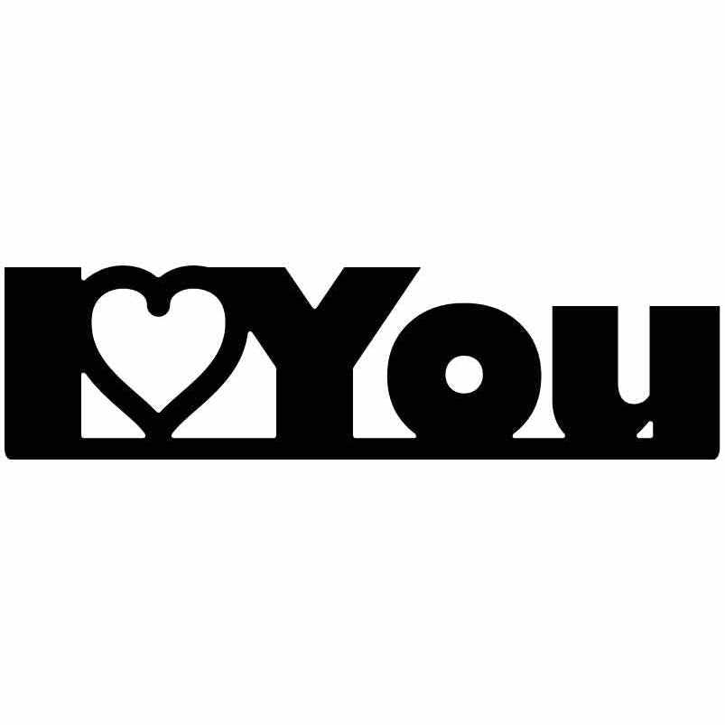 I Love You with Heart Free DXF files cut ready for CNC-DXFforCNC.com