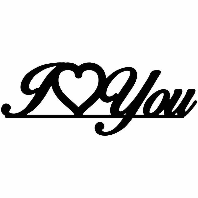 I Love You with Heart Free DXF files cut ready for CNC-DXFforCNC.com