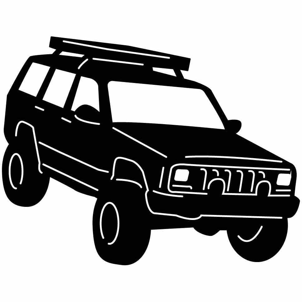 Jeep Car 4x4 Free-DXF files cut ready for CNC-DXFforCNC.com