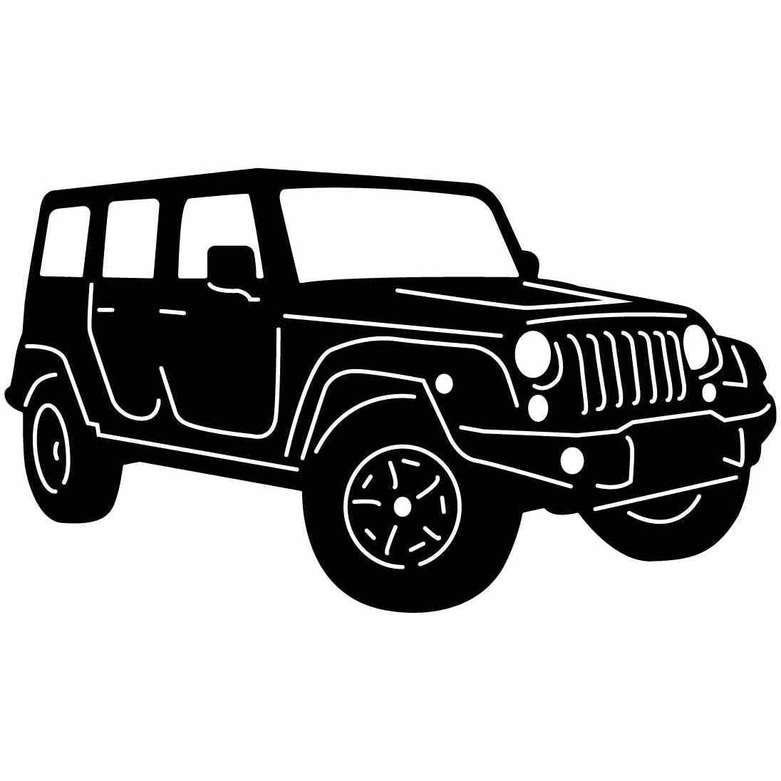 Jeep Car 4x4 Free-DXF files cut ready for CNC-DXFforCNC.com