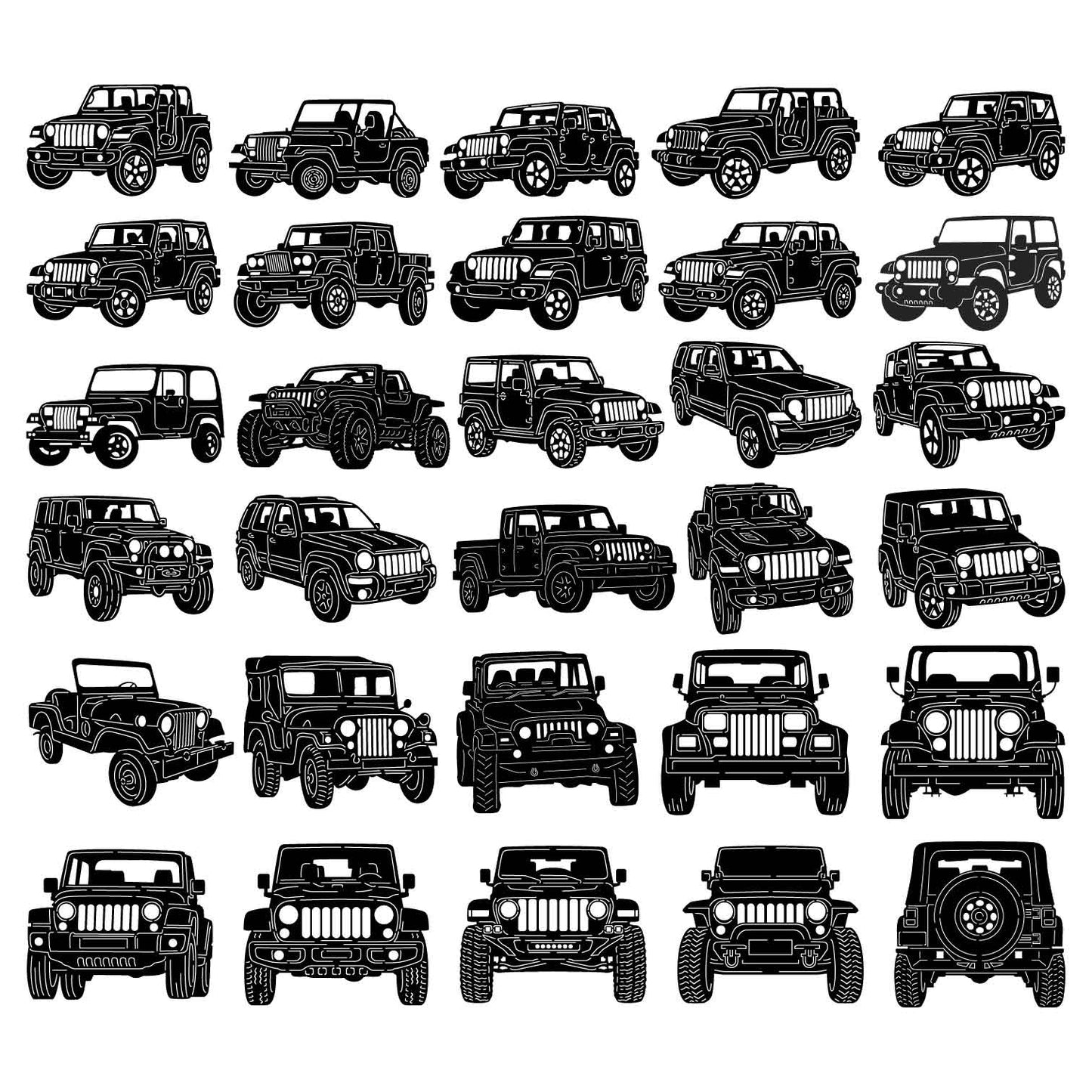 Jeep 4x4 Cars-dxf files cut ready for cnc machines-dxfforcnc.com