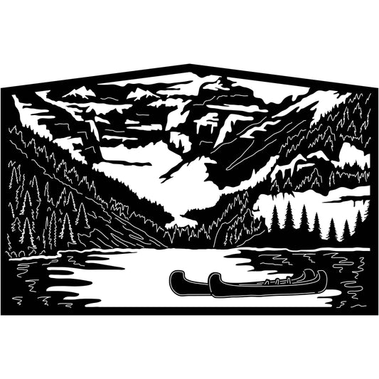 Lake Mountain View Canoe-DXF files Cut Ready for CNC-DXFforCNC.com