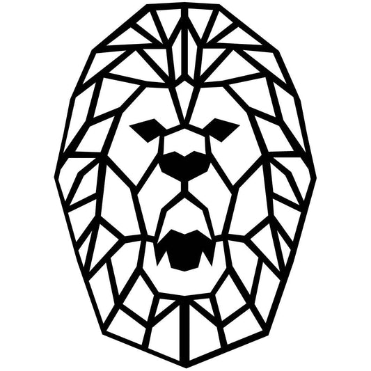 Lion Face Geometric-DXF files Cut Ready for CNC-DXFforCNC.com