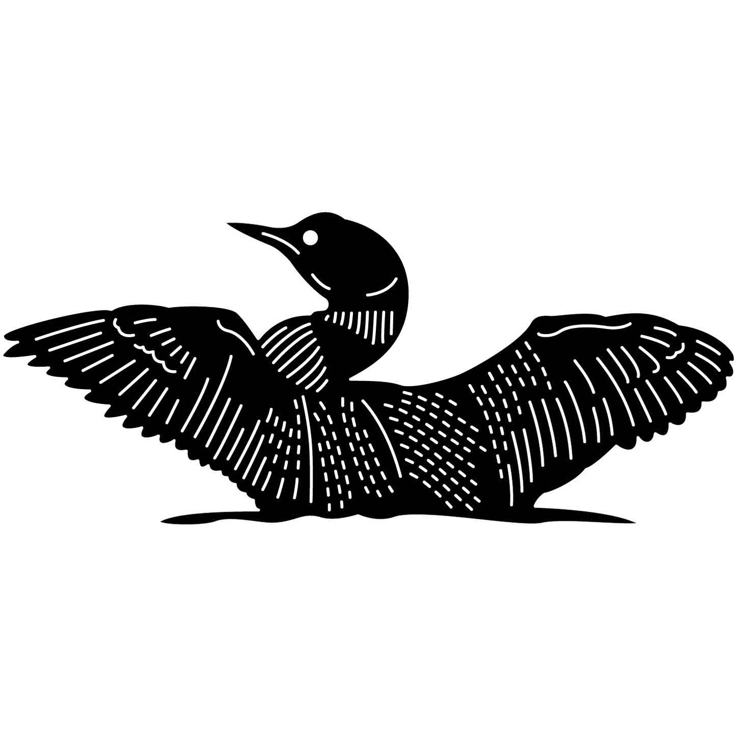 Loons in Lake-DXF File Cut Ready for cnc machines-DXFforCNC.com