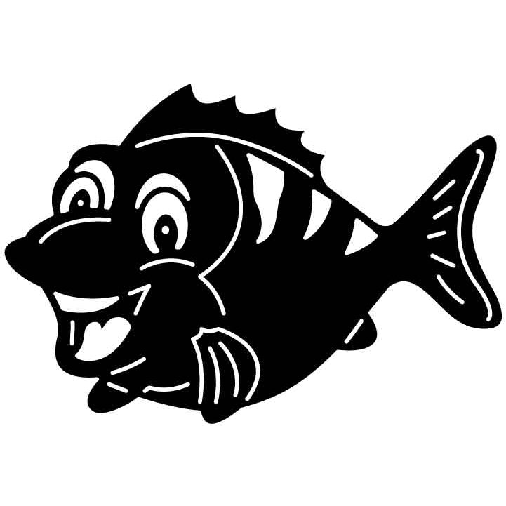 Marine Fish Free DXF File for CNC Machines-DXFforCNC.com