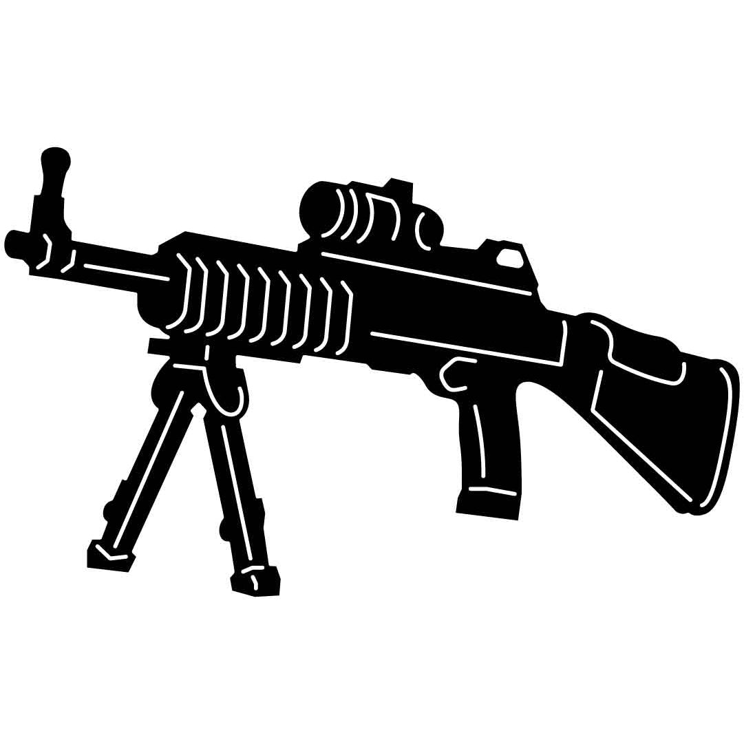 Military Rifle 02 Free DXF File for CNC Machines-DXFforCNC.com