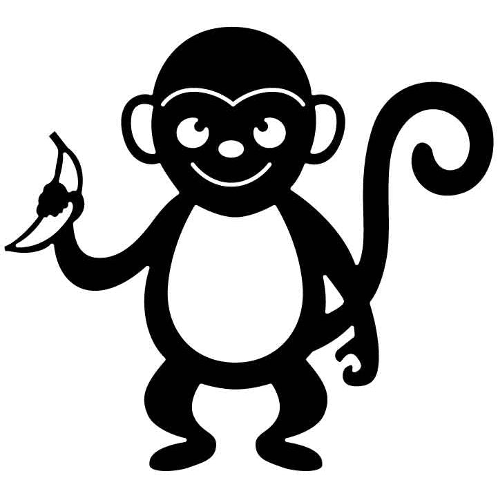 Monkey and Banana Free DXF File for CNC Machines-DXFforCNC.com