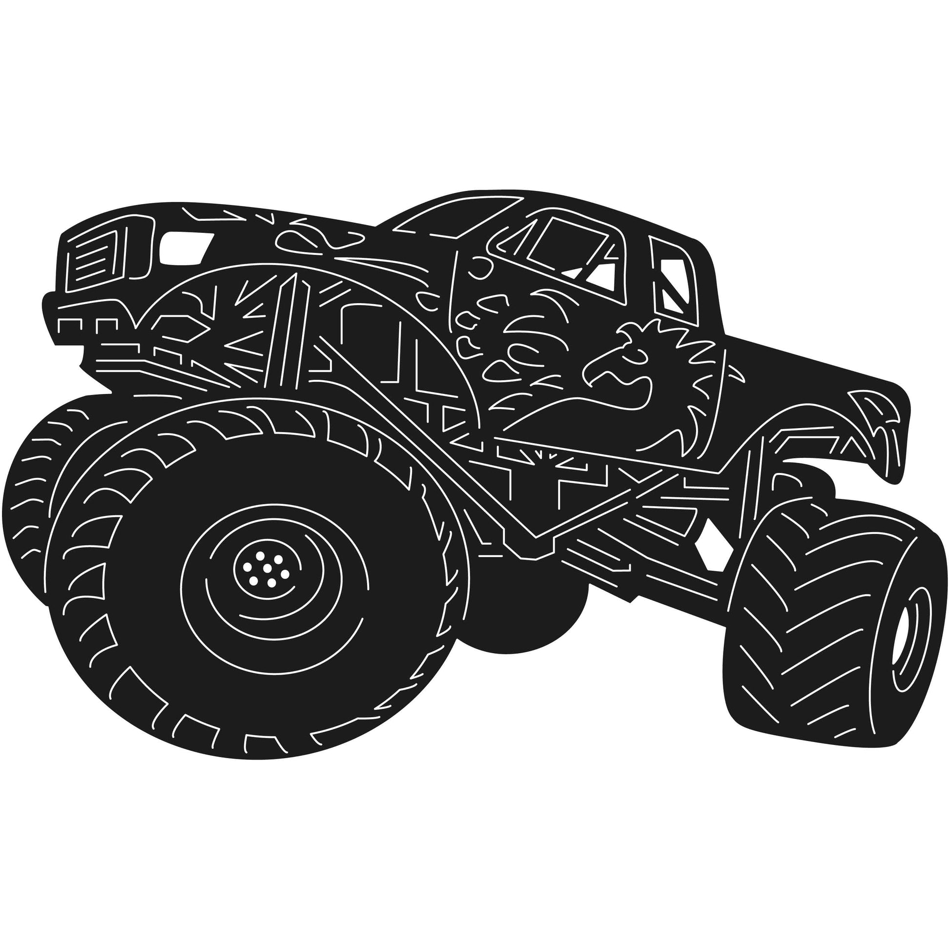 Monster Trucks Racing-DXF files Cut Ready for CNC-DXFforCNC.com
