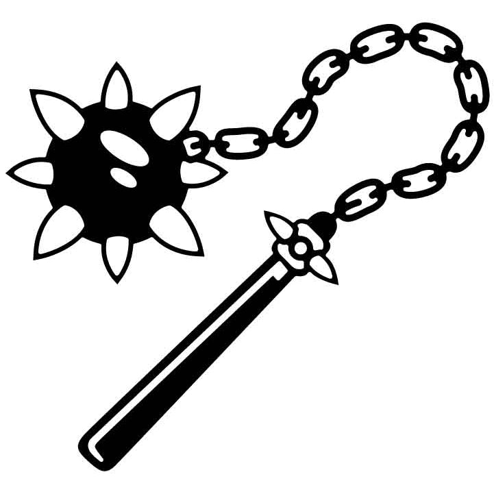Morgenstern Medieval Weapon Mace Free DXF File for CNC Machines-DXFforCNC.com
