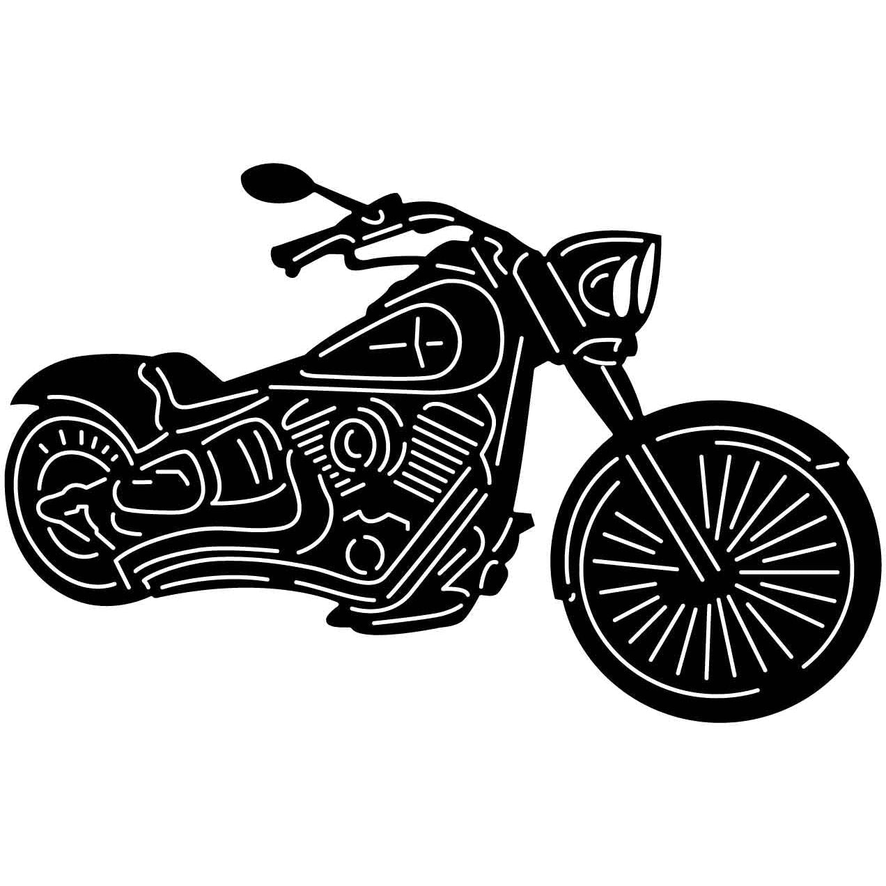 Motorcycle-dxf files cut ready for cnc machines-dxfforcnc.com