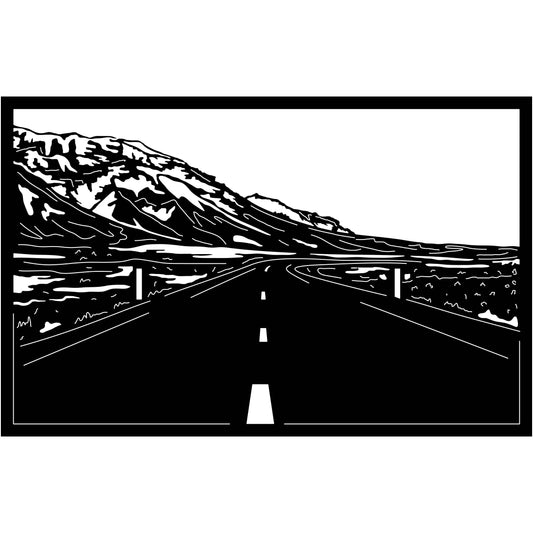 Mountain View Road Scene-DXF files Cut Ready for CNC-DXFforCNC.com