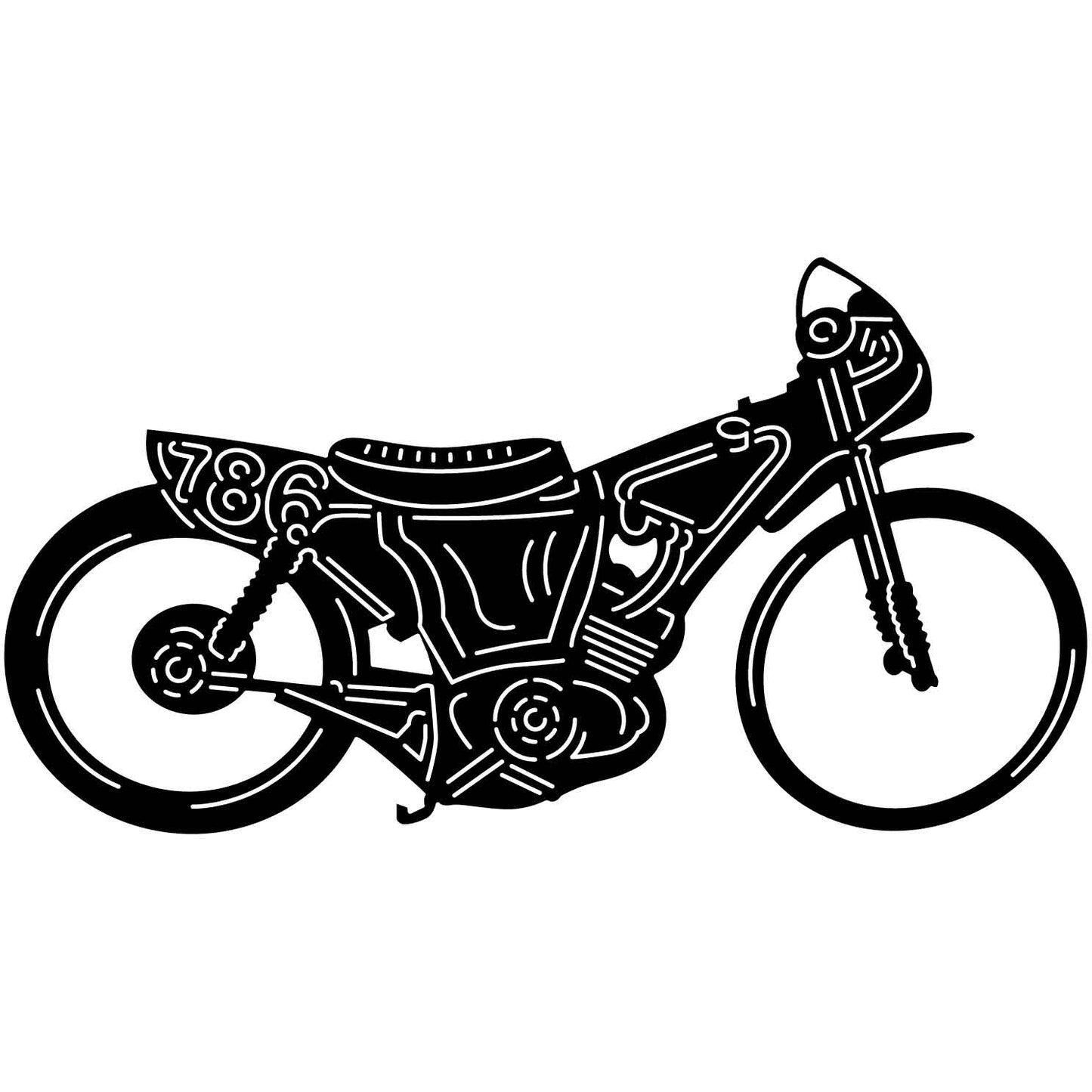 Old Motorcycle-DXF files cut ready for cnc machines-DXFforCNC.com