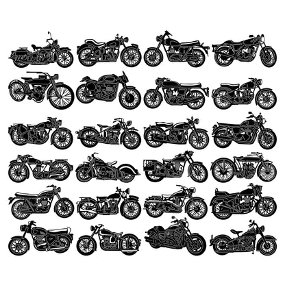 Old Motorcycle and Chopper Bike-DXF files Cut Ready CNC Designs-DXFforCNC.com