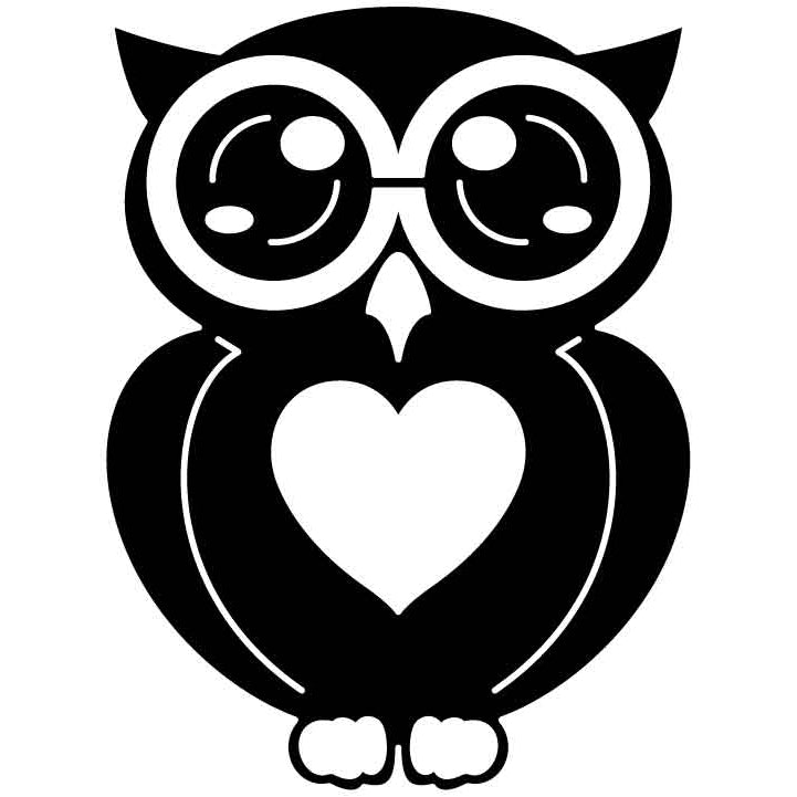 Owl Free DXF File for CNC Machines-DXFforCNC.com
