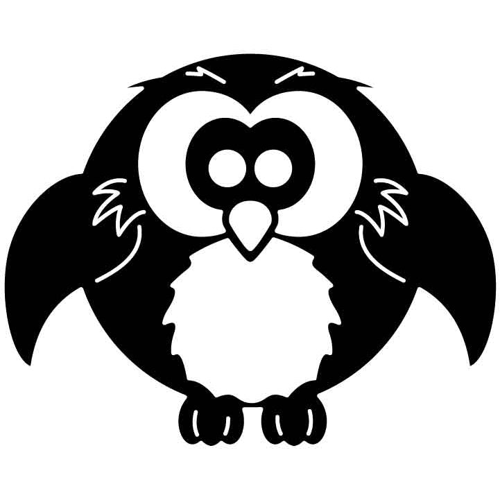 Owl (4) Free DXF File for CNC Machines-DXFforCNC.com