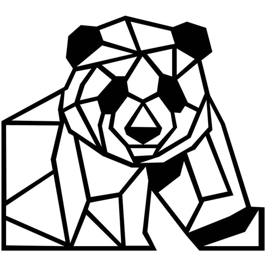Panda Face Geometric-DXF files Cut Ready for CNC-DXFforCNC.com