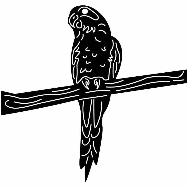Parrot on Branch Free-DXF files cut ready for CNC-DXFforCNC.com
