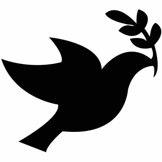 Peace Dove Olive Branch Free DXF file-Cut Ready for cnc machines-DXFforCNC.com
