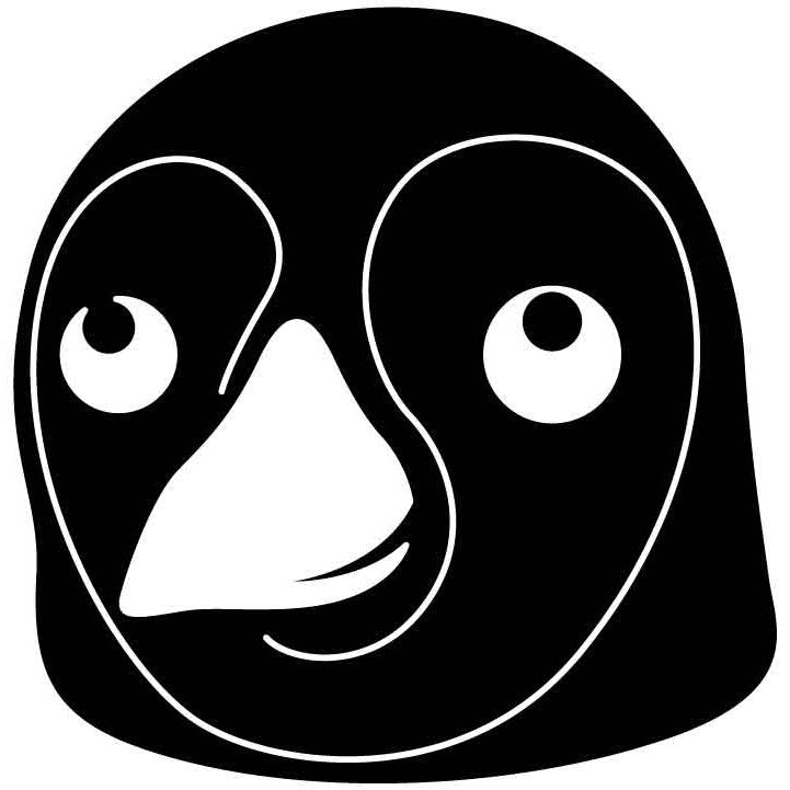 Penguin Face Free DXF File for CNC Machines-DXFforCNC.com