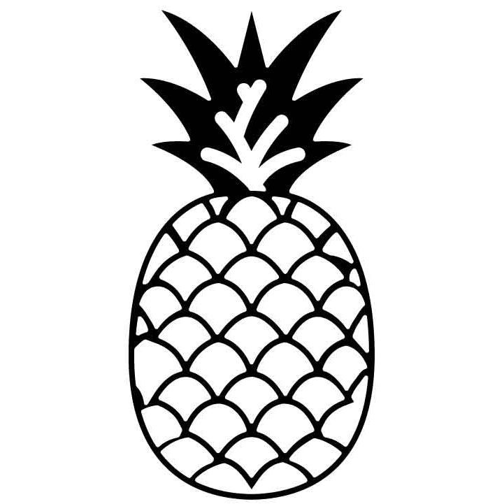 Pineapple Free DXF File for CNC Machines-DXFforCNC.com