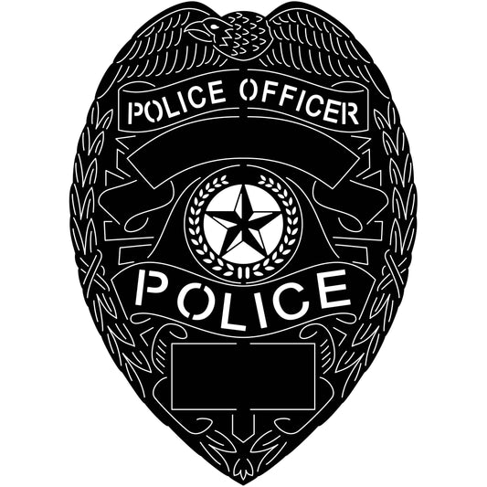 Police Officer Badge Blank-DXF File cut ready for CNC machines