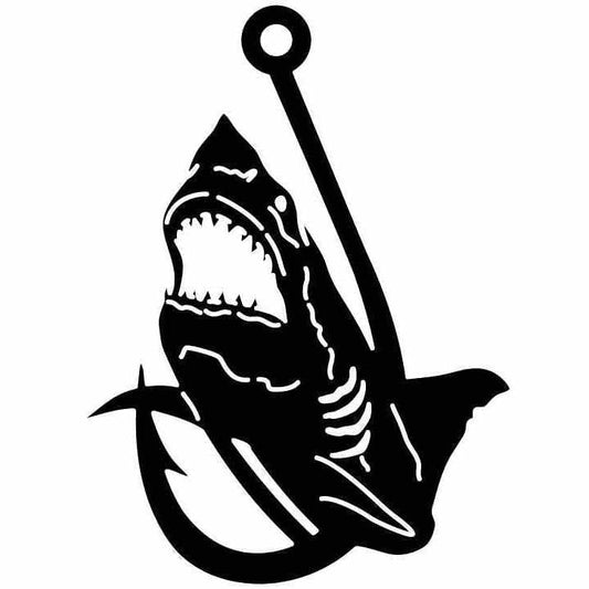 Shark Fish Head Hook Free DXF file-Cut Ready for cnc-DXFforCNC.com