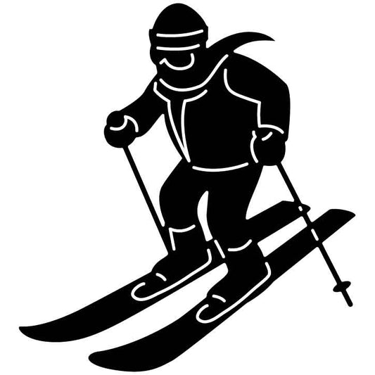 Skier Free DXF File for CNC Machines-DXFforCNC.com