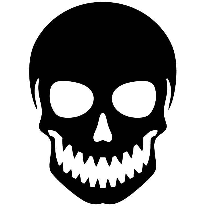 Skull Free DXF File for CNC Machines-DXFforCNC.com