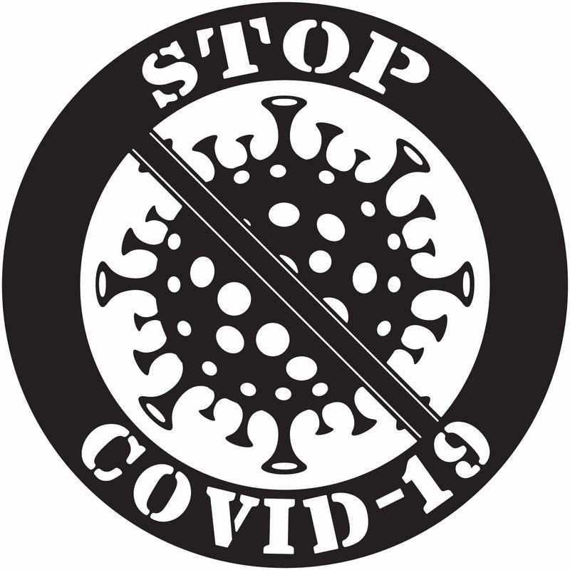 Free Stop Covid-19 sign Pandemic-DXF files Cut Ready for CNC-DXFforCNC.com
