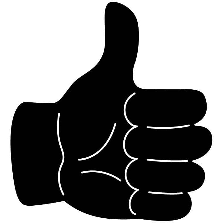 Thumbs Up Free DXF File for CNC Machines-DXFforCNC.com