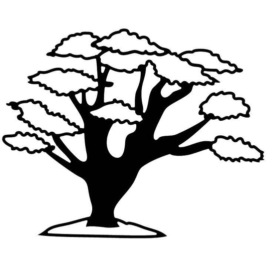 Tree (4) Free DXF File for CNC Machines-DXFforCNC.com
