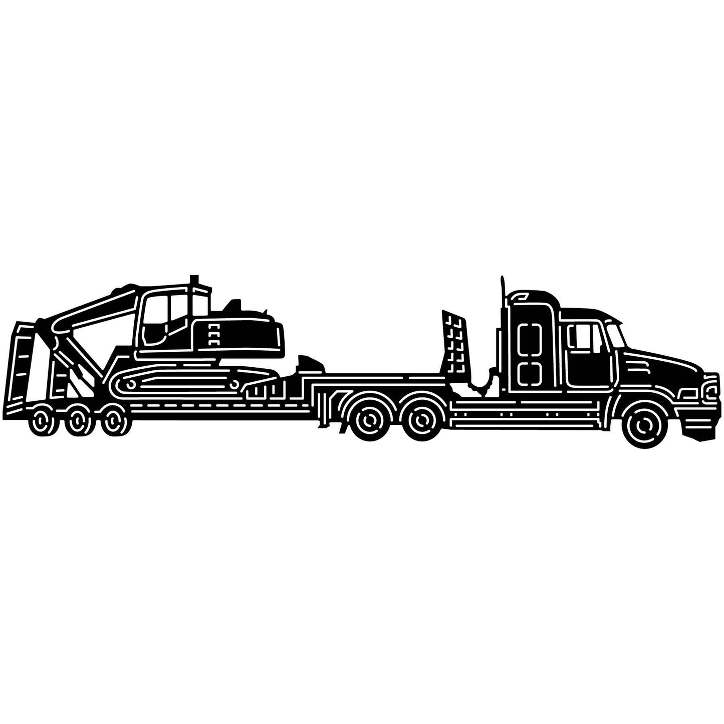 Truck and Excavator-DXF files cut ready for cnc machines-DXFforCNC.com