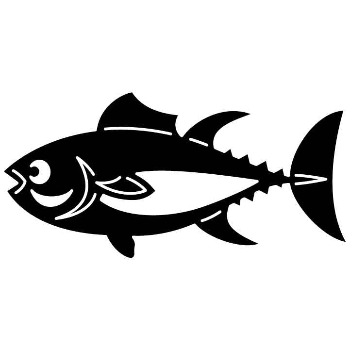 Tuna Fish Free DXF File for CNC Machines-DXFforCNC.com