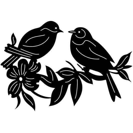 Two Love Birds-DXF files cut ready for cnc machines