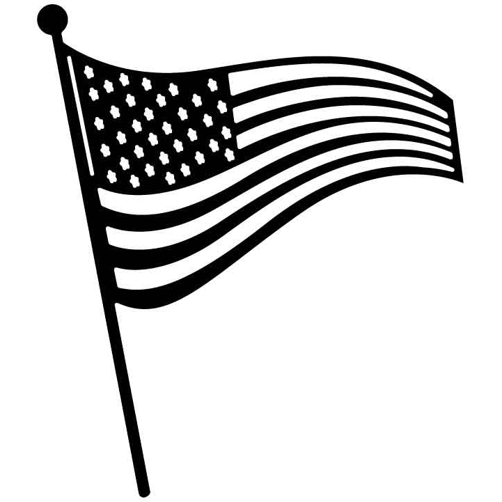 USA Flag Free DXF File for CNC Machines-DXFforCNC.com