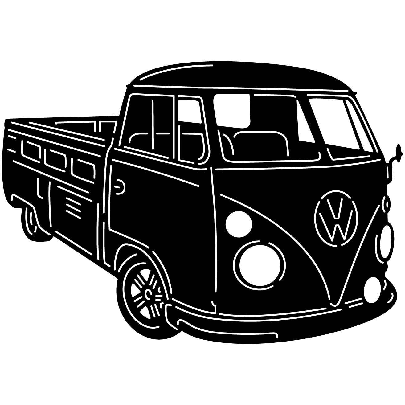 VW Combi 02 DXF File Cut Ready for CNC