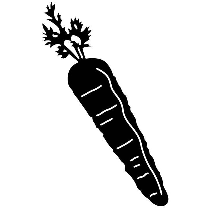 Vegetables Carrot Root Free DXF File for CNC Machines-DXFforCNC.com