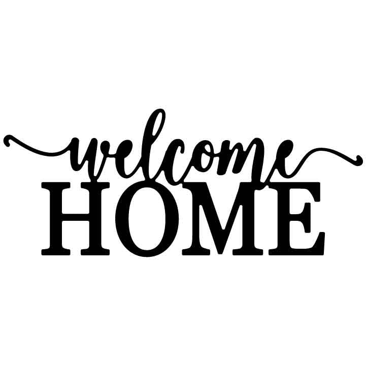 Welcome Home (2) Free DXF File for CNC Machines-DXFforCNC.com