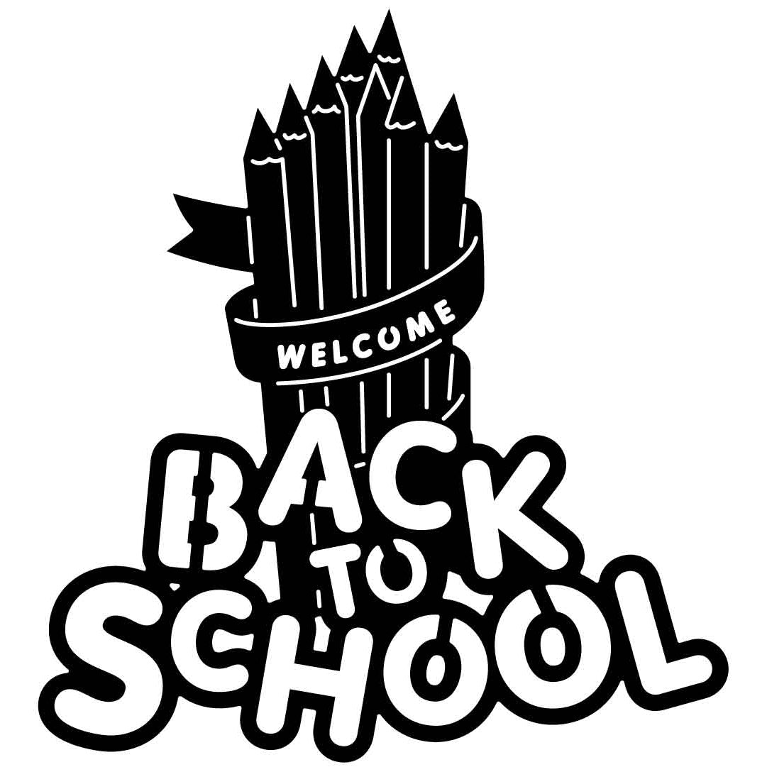 Back To School Black And White Clipart