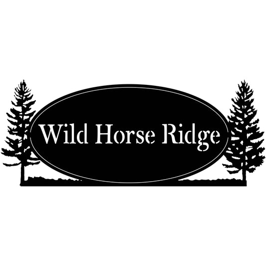 Sign Farm Wild Horse Ridge-dxf file cut ready for cnc machines-dxfforcnc.com
