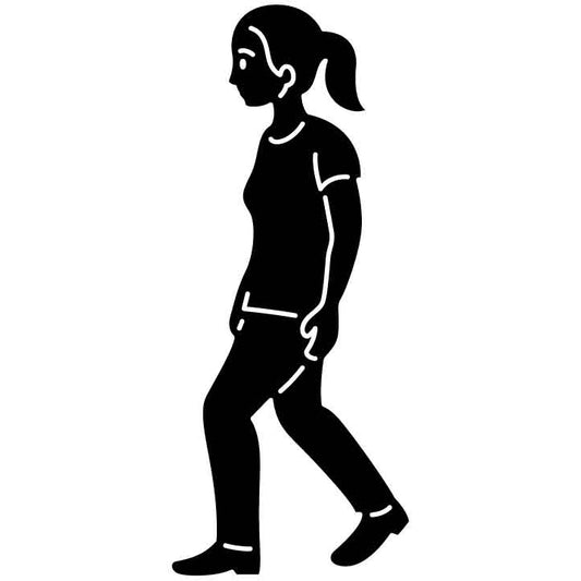 Woman Walking Free DXF File for CNC Machines-DXFforCNC.com