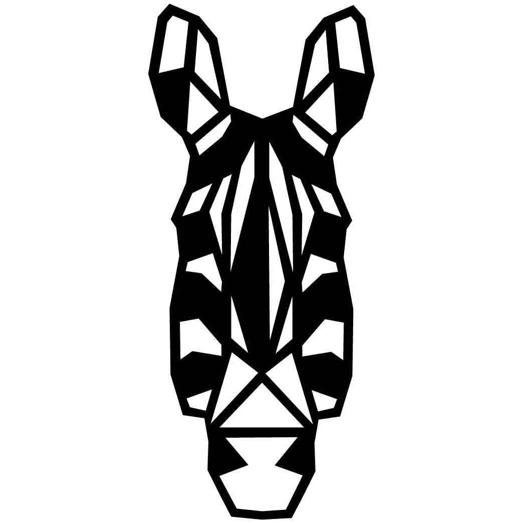 Zebra Face Geometric-DXF files Cut Ready for CNC-DXFforCNC.com