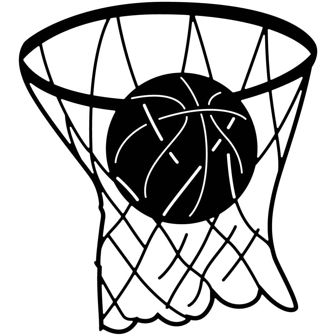 Basketball Inside A Hoop-DXFforCNC.com