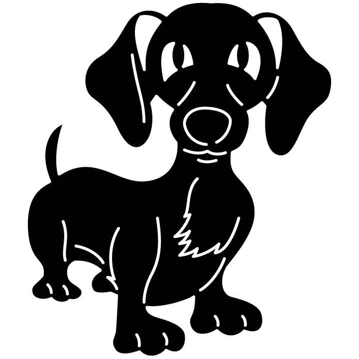 Black Coloured Dog-DXFforCNC.com