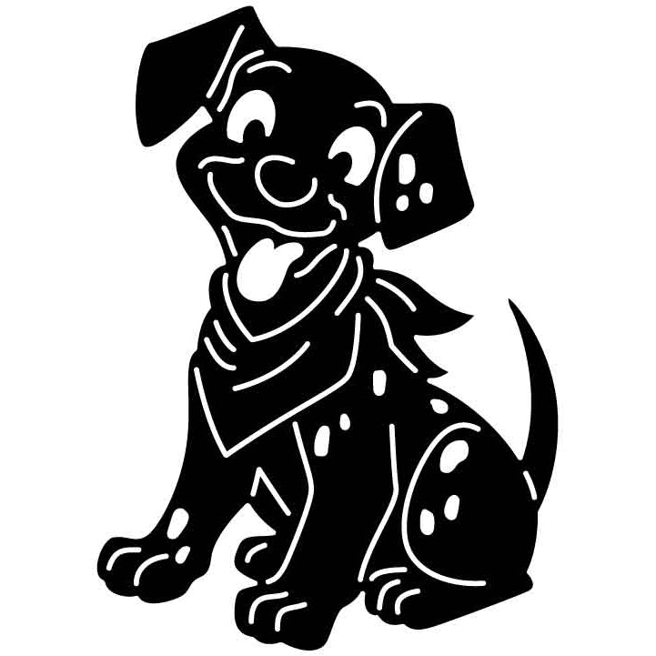 Dalmatian Dog Green Scarf-DXFforCNC.com