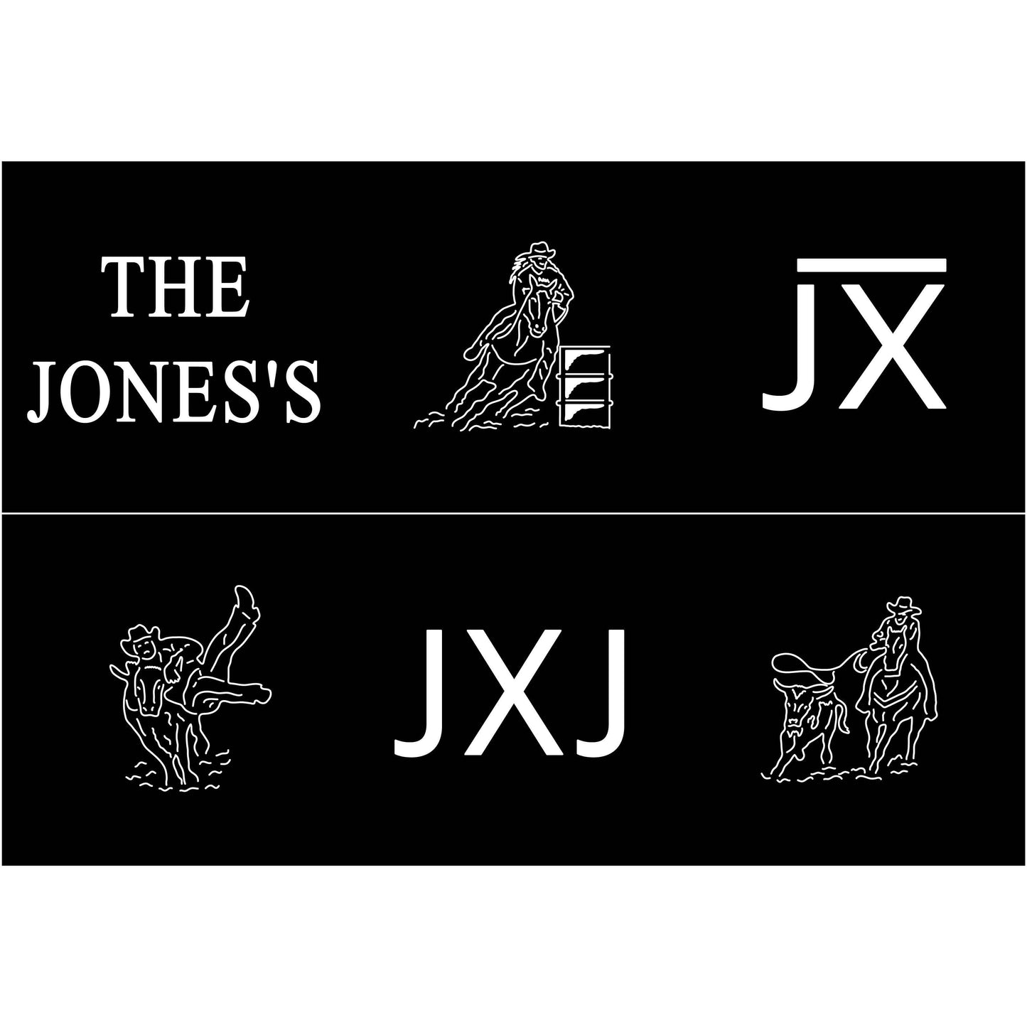Fire Pit Jone's with barrel race, calf roper and steer wrestler-DXFforCNC.com-DXF Files cut ready cnc machines
