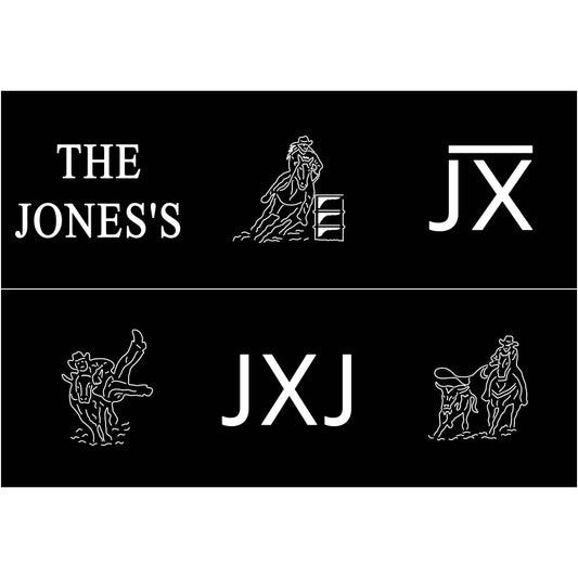 Fire Pit Jone's with barrel race, calf roper and steer wrestler-DXFforCNC.com-DXF Files cut ready cnc machines