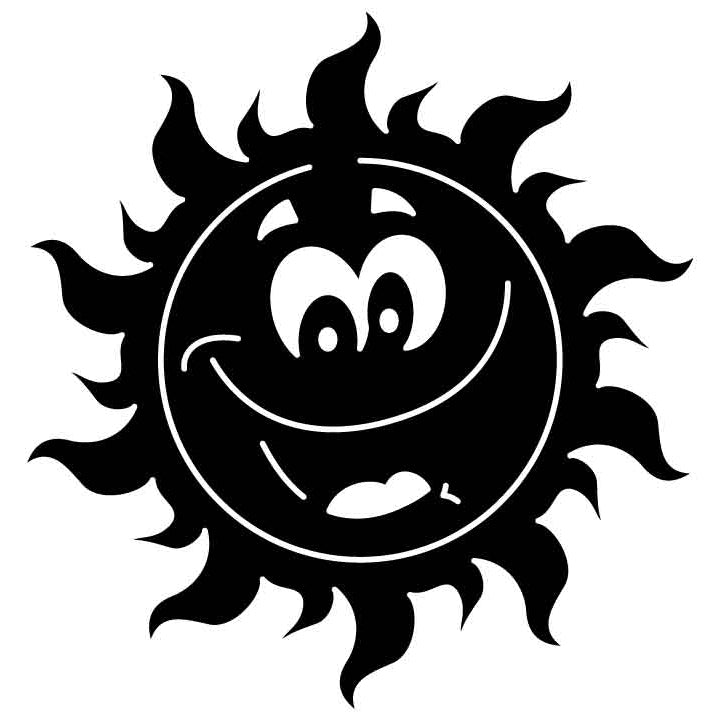 Happy Sun Wide Eyes-DXFforCNC.com