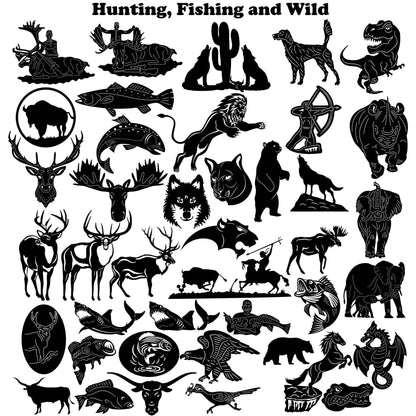 Hunting, Fishing and Wild-DXFforCNC.com-DXF Files cut ready cnc machines