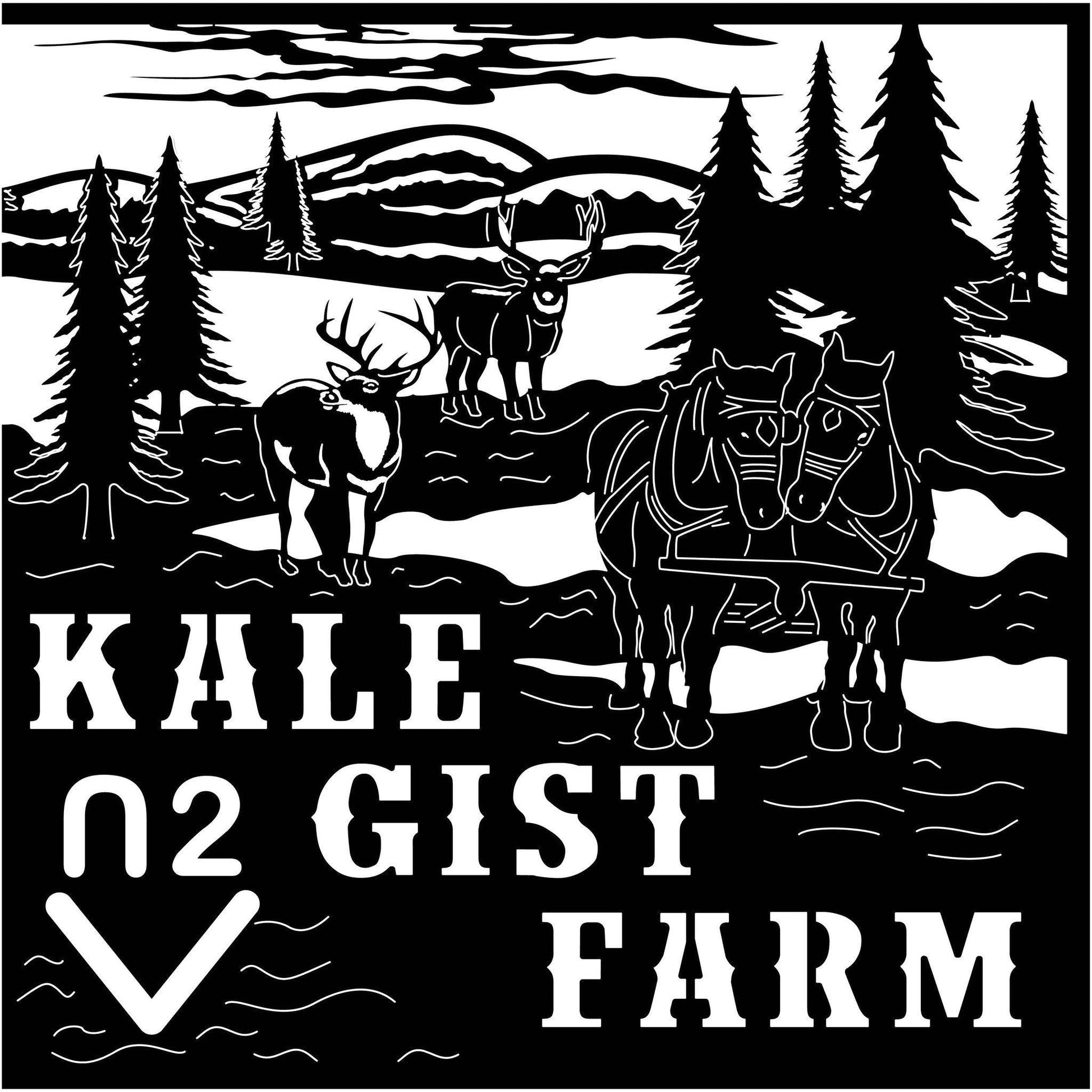Kale Gist Farm Scene-DXFforCNC.com-DXF Files cut ready cnc machines